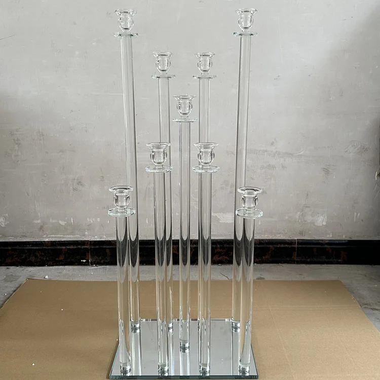 MH-TZ0598 9arm morden crystal candelabara свадебные центральные украшения Хрустальный подсвечник