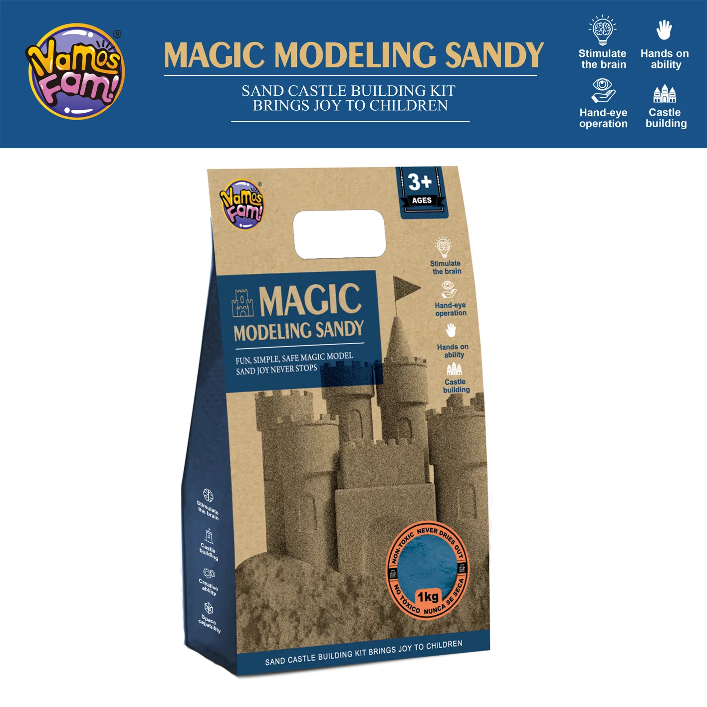 New Arrival Kids Educational Magic Play Sand Non Toxic Diy Toy Gift Color Dynamic Modeling Sand Toys