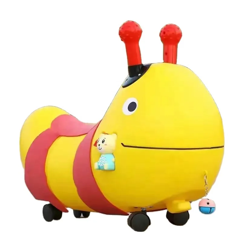 modern design buy China safety plastic cute cartoon baby children swing balance car four universal wheels for 1-6 years old kids