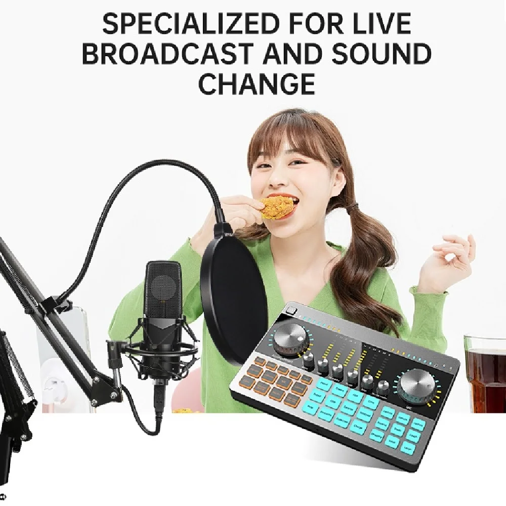 Live Профессиональный портативный Проводной студия звукозаписи аудио интерфейс XRL конденсаторный