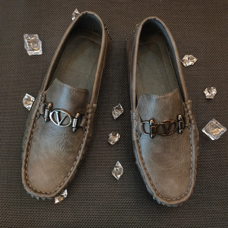 Лоферы мужские на плоской подошве, повседневные Прогулочные кроссовки, без застежки, топ-сайдеры, с индивидуальным логотипом