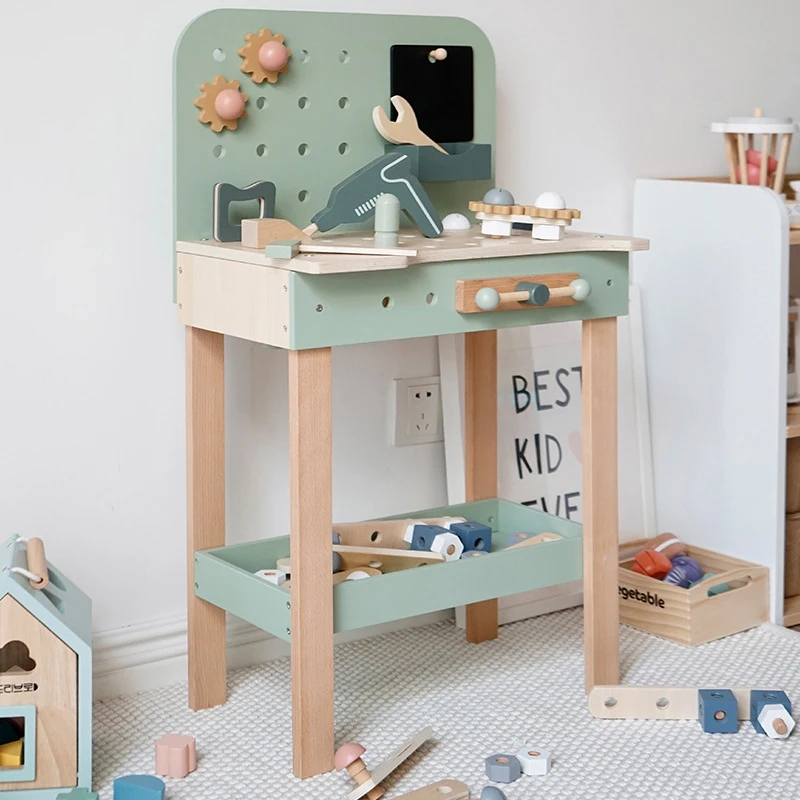 Kids Tool Set Toy Desktop Play Pretend Toys Educational Tools Wooden Diy Tool Toy