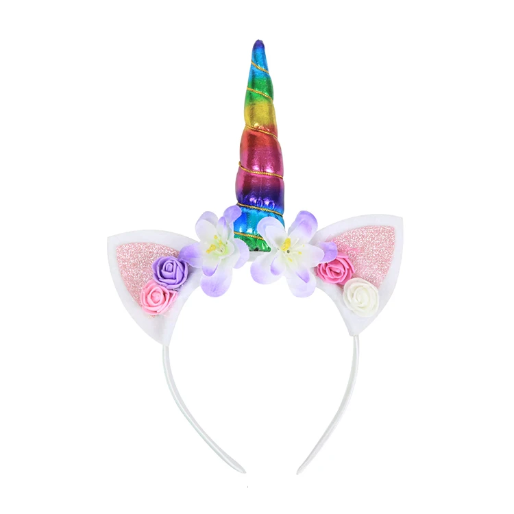 Factory direct birthday party decoration unicorn flower headband (62402371354)