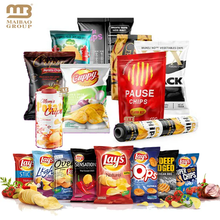 Wholesale Aluminum Foil Plantain Banana Corn Tortilla Potato Chips Packing Plastic Bag With Custom Logo Design Clear Printing