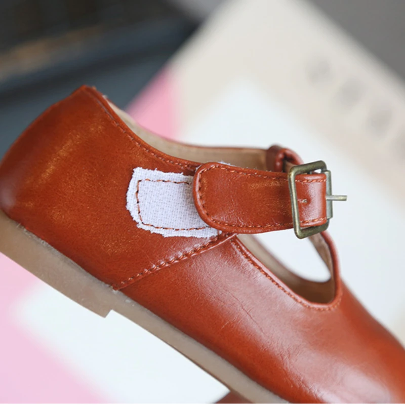  Детская обувь из ПУ кожи T-bar модная детская для мальчиков и девочек под платье Лидер продаж повседневная прогулочная поставщик Китая