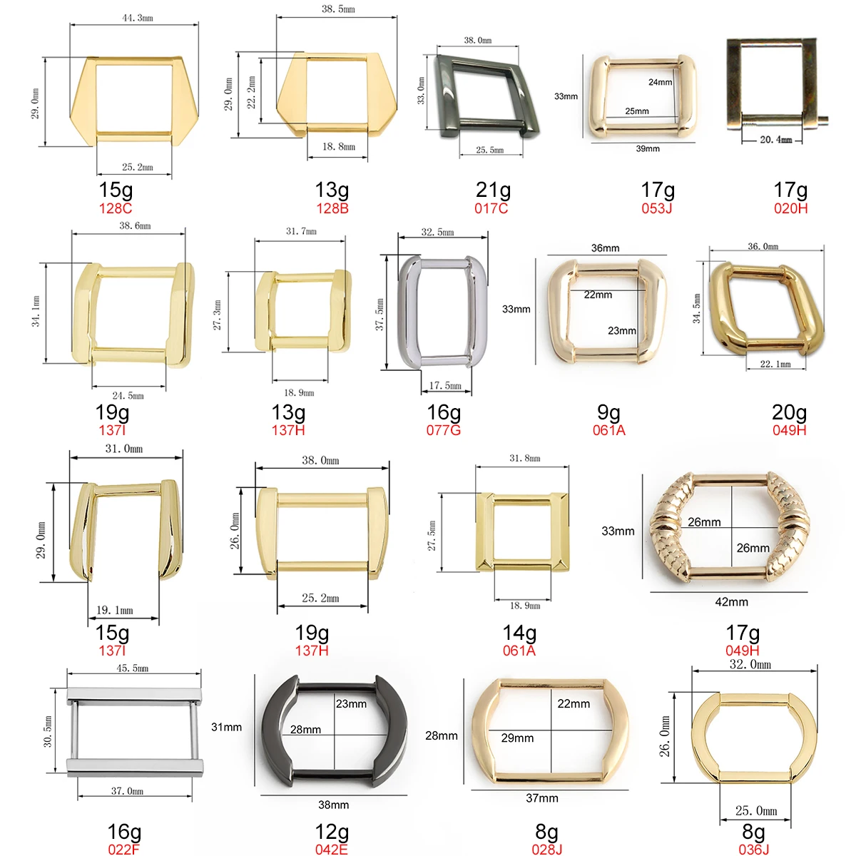 Nolvo World Flat Metal Iron Antique Brass Rectangle Rings Rectangular Slide Adjustable Belt Square Buckle For Bags Strap