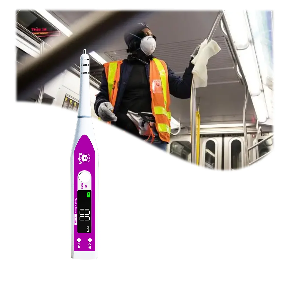 Bingm CL-200 0-999ppm ручка шарикового типа остаточного хлора, если вы хотите больше, нажмите на поставщик остаточного хлора для воды анализа