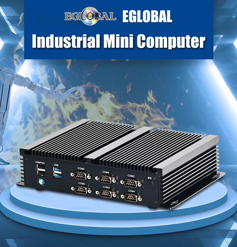 Высококачественный промышленный мини-ПК 7-го поколения 8 * USB 2 COM 1 LAN core i5 7267U barebones/Wins10/Linux system VGA +
