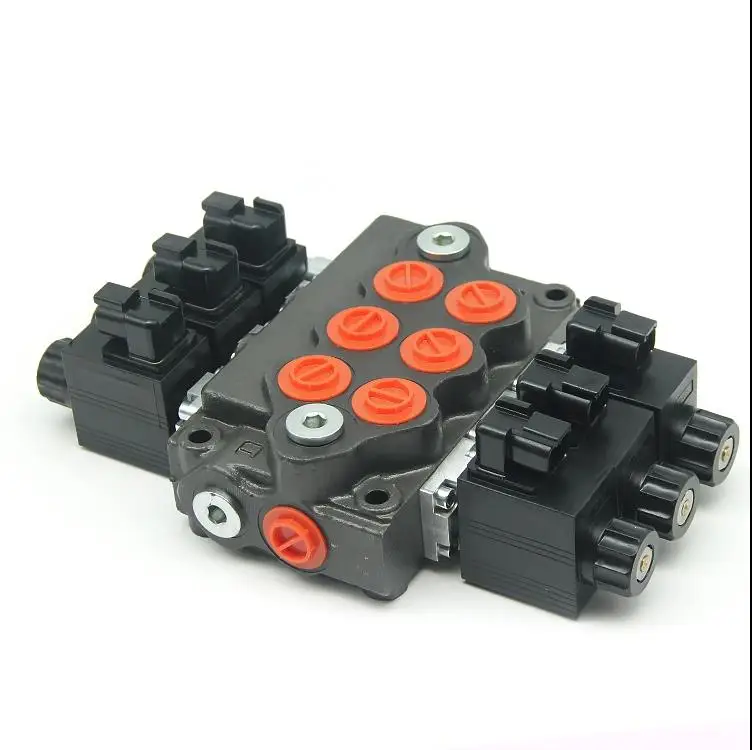 SD5 3 Sections hydraulic directional remote control solenoid valve for garbage truck