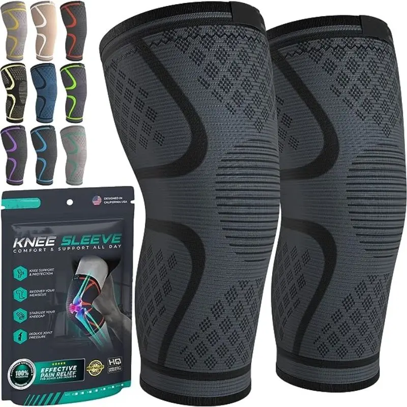 Custom Knee Sleeves Basketball Knee Support Compression Sleeve Sports Basketball Knee Braces For Arthritis Pain Relief
