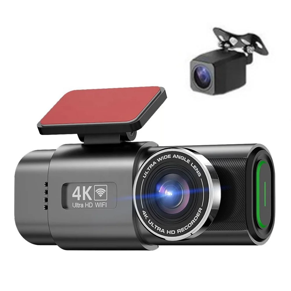 Relee 4K+1080p 1.47 Inch Touch Screen dual lens Car Dvr dash cam front dashboard camera rear 4k With WiFi Night vision