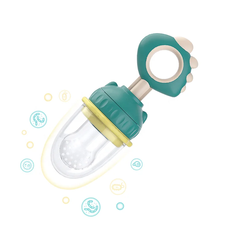 2022 Wholesale Food Grade Funny Baby Silicone Fruit Vegetable Nipple Pacifier Feeder With Cover