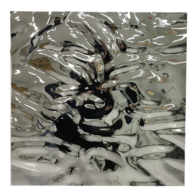 Decorative Water Ripple 18/10 inoxs Stainless Steel Sheet Ceiling Wall Panels