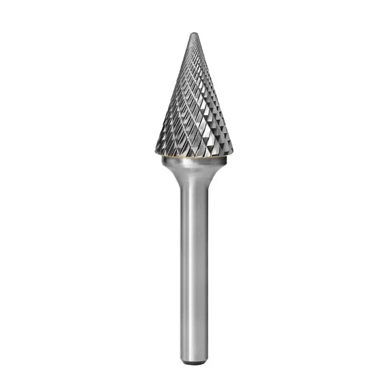 Wholesale ISO Size 6mm Shank SM Diameter 6-16mm Cone Pointed Shape Die Grinder Bits Carbide Burr