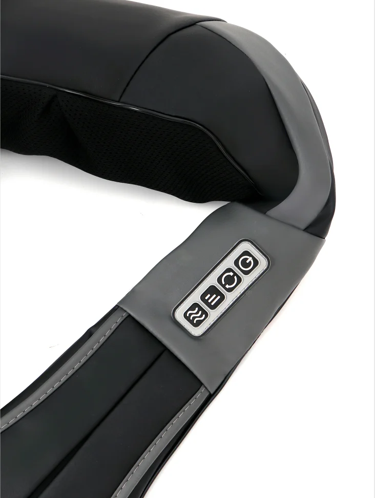 Portable rechargeable wireless electric massager for back and neck shoulder depp kneading collar with heat 2020