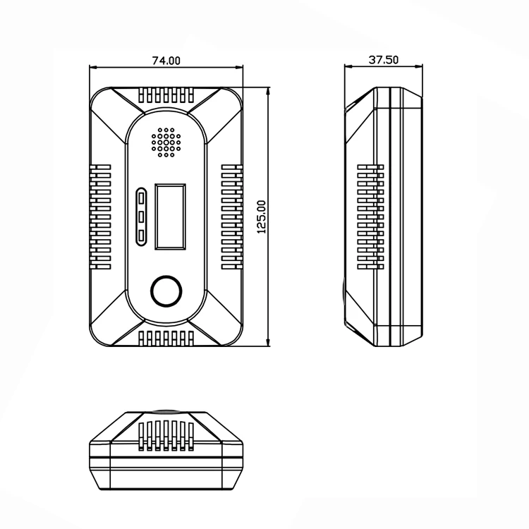 Red led flash CO carbon monoxide alarm detector for sale