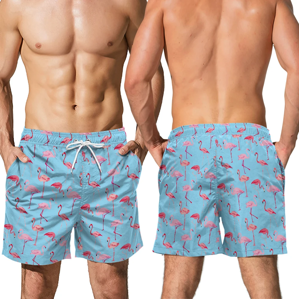 2024 OEM High Quality Custom Beach Swimming Trunks swimwear Beach male shorts Beachwear With Pockets Men Quick Dry ST-ANM02