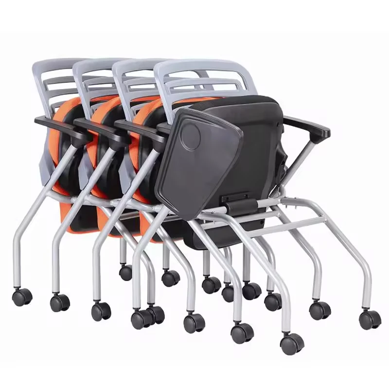 Kabel Sillas Plegables Para Conferencias Mesh Folding Training Chair With Writing Table