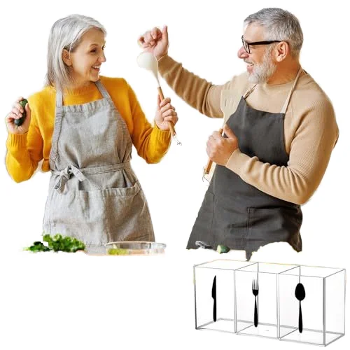 Acrylic Cutlery Storage Organizer Tableware Storage Box PMMA Storage Holder for Fork Knife Spoon