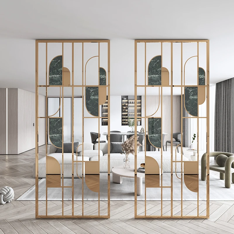 Customized Simple Home Furniture Stainless Steel Room Divider Partitions Living Room Dividers & Screens