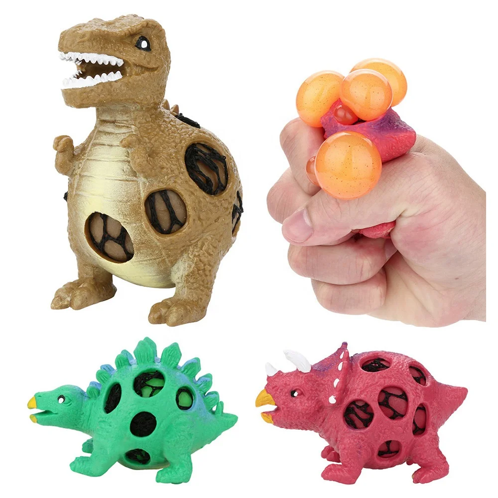 
Custom Pressure Relief Dragon Stress Rubber TPR Squeeze Balls Toy Soft PU Grape Anti Dinosaur Squishy Ball 