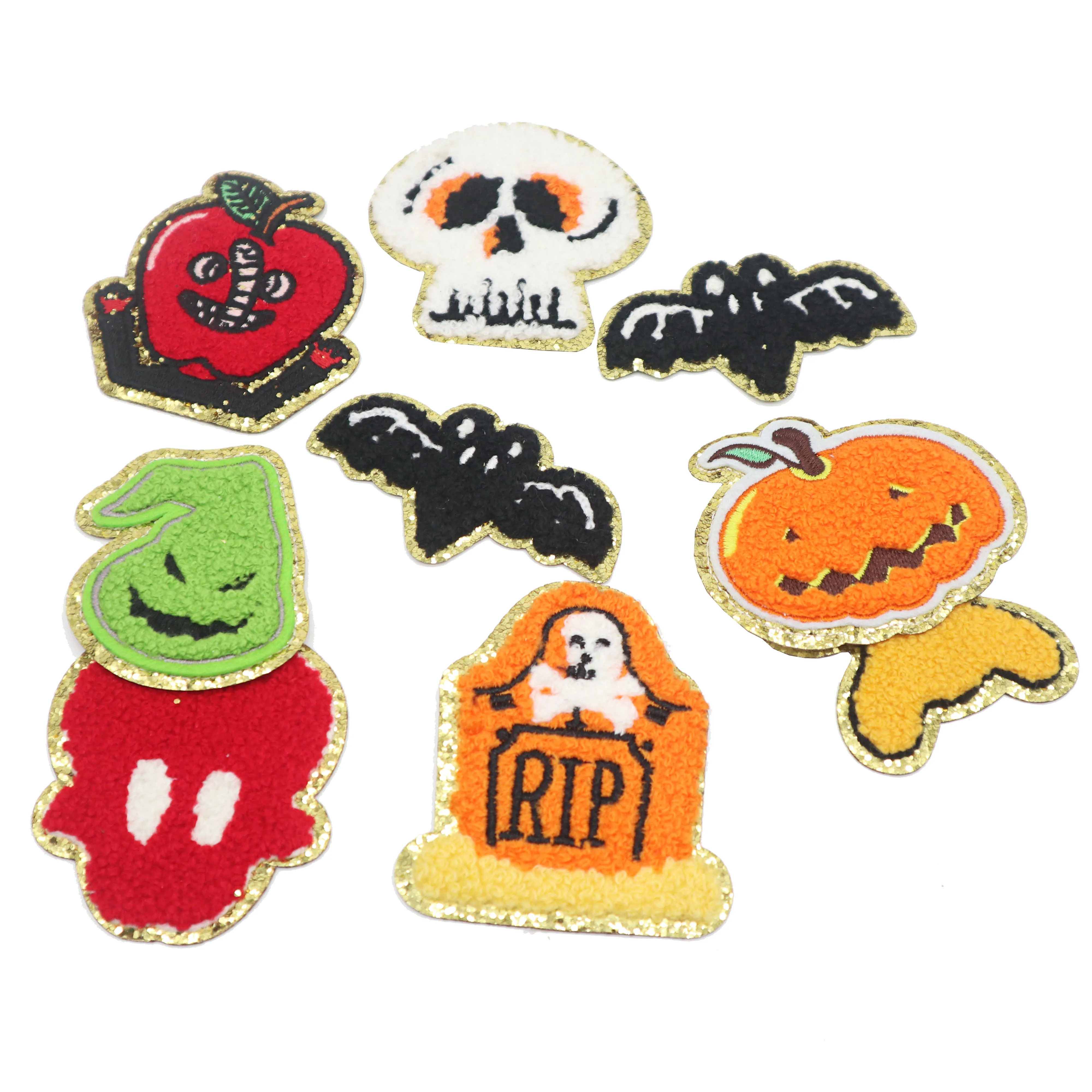 custom chenille patches Embroidered Chenille alphabet jacket patches letter towel chenille fabric embroidery patches