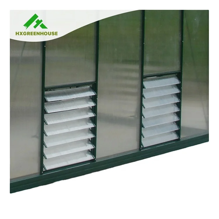 New style greenhouse aluminum glass louver windows side manual louver panels for greenhouse ventilation