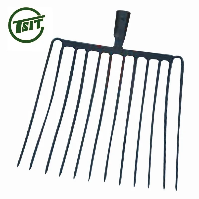 
6 tine hand garden steel farm fork head 