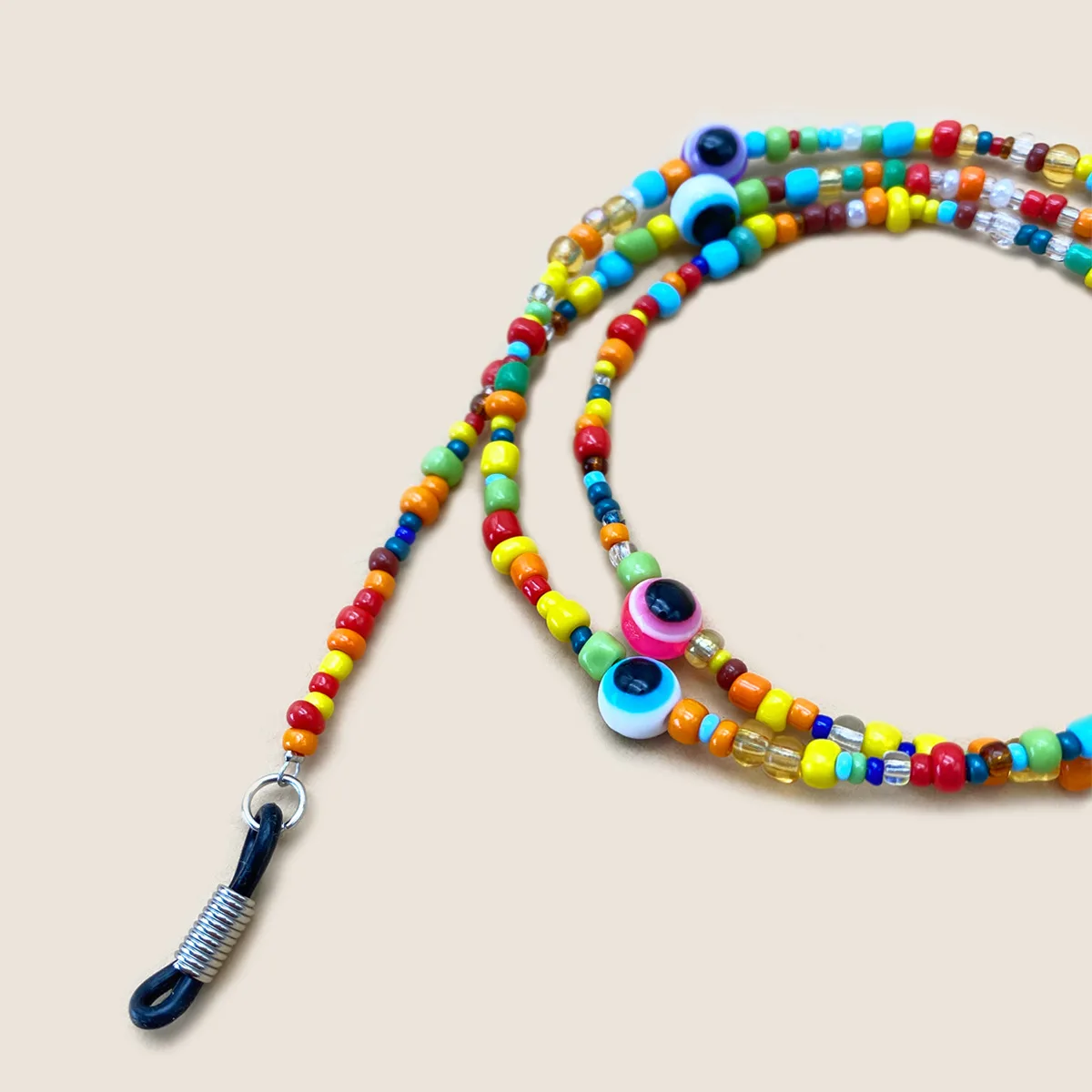 Vintage Colorful Eyeglass Chain Holder Neck Strap Fashion Seed Beaded Masking Chain Eyewear Chain Sunglasses