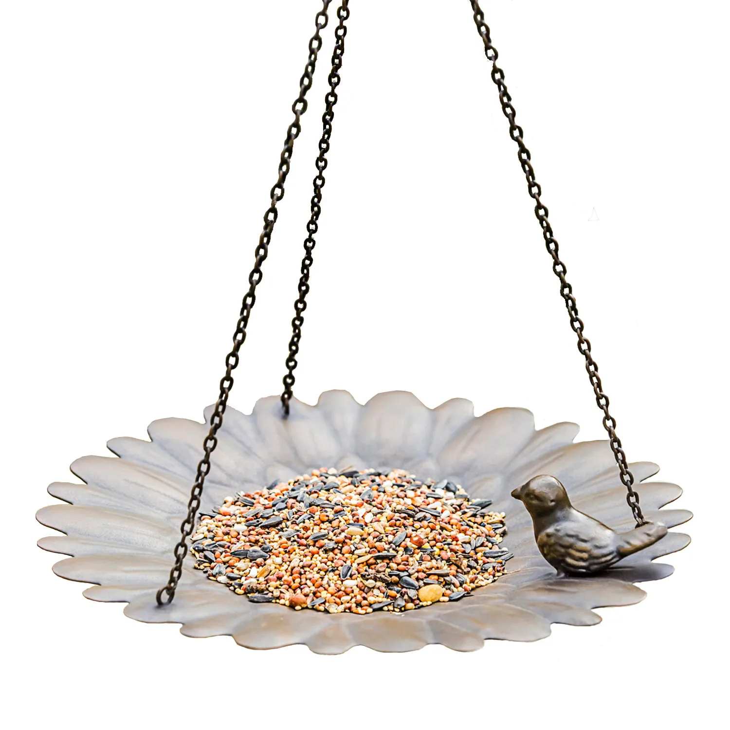 Hanging Garden Metal Bird feeder with Daisy design Garden Supplies Backyard Patio Decor Garden landscaping&decking