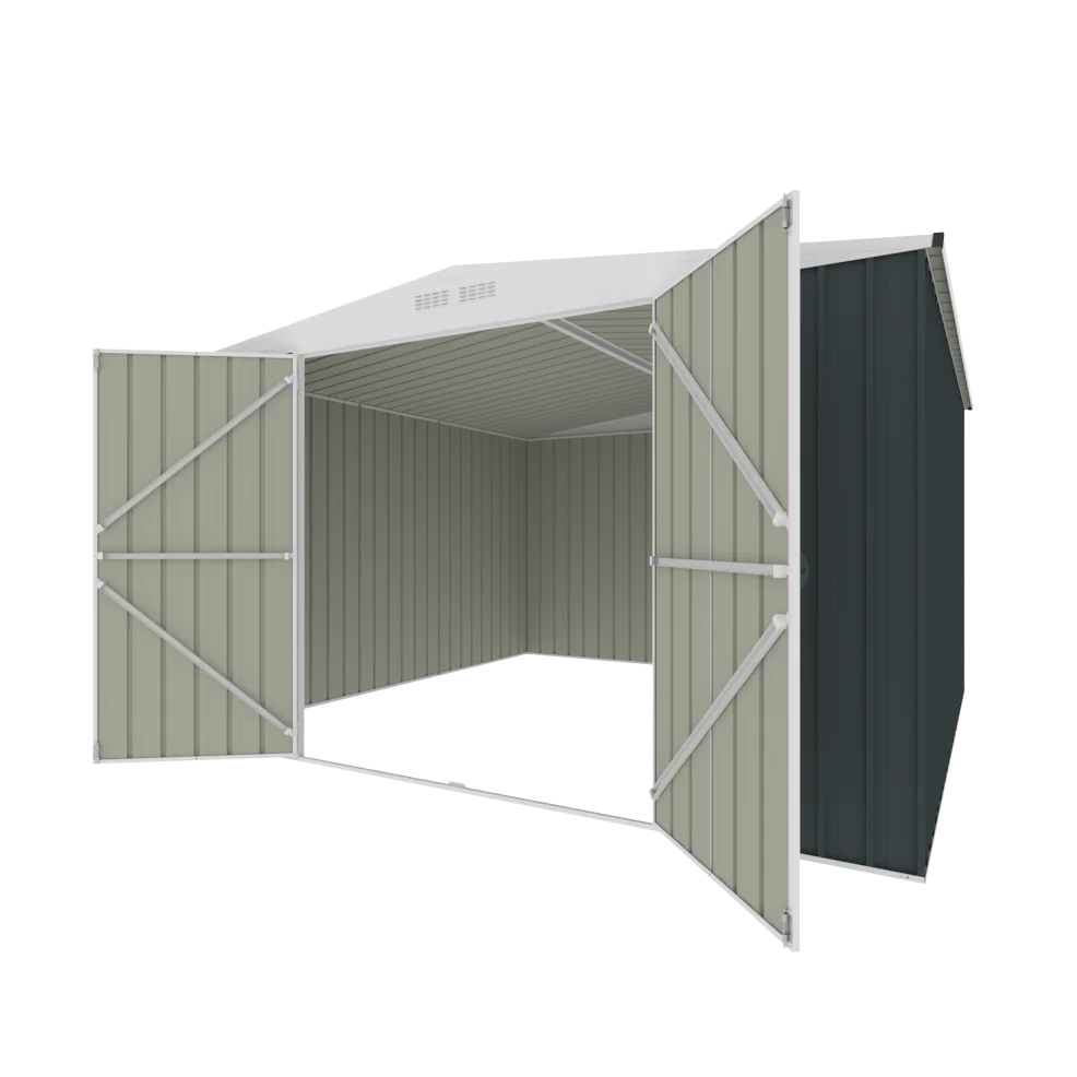 G1110-H180-S Waterproof Customized 	 11*10 ft tools storage Garden Shed Backyard Steel Metal Storage Shed