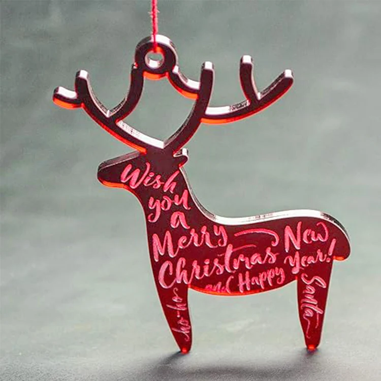 Wholesale Blank Clear Christmas Acrylic Decoration