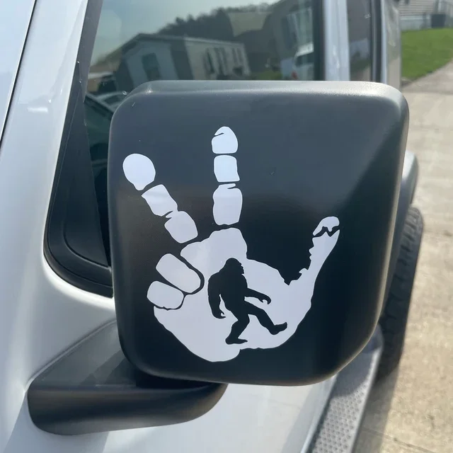 Custom Rearview Mirror Hand Sticker Company Logo Decals Transfer Cut Vinyl Stickers With No Background