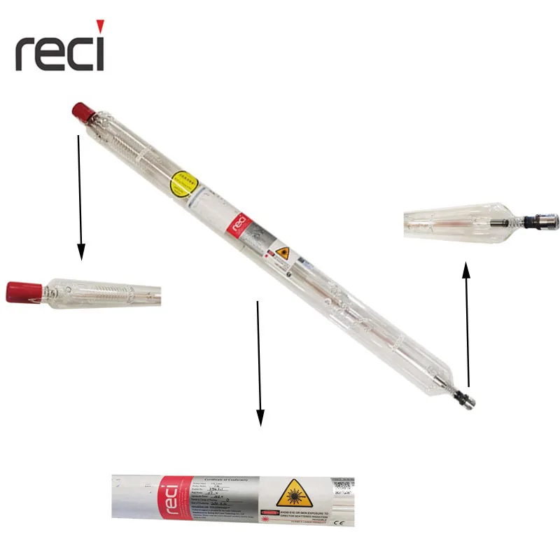 Reci Long Warranty Laser 130W 160W CO2 Glass Laser Tube for Cutting and Engraving