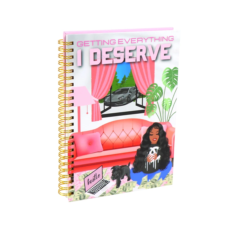 Ежедневный планировщик и журнал заказной спиральный блокнот дневник в твердом переплете доска для печати журналов