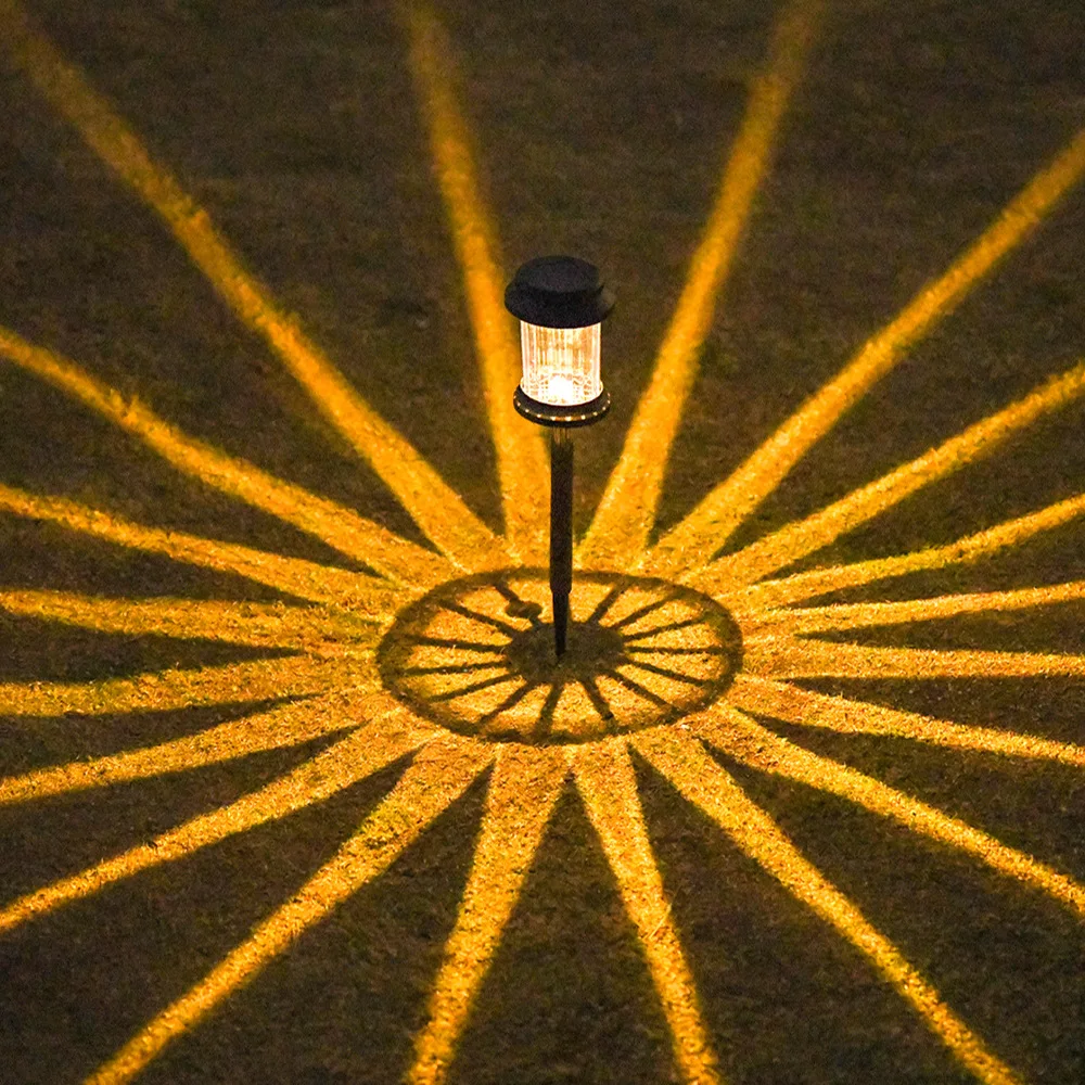 Solar Decorative IP65 Waterproof Country Yard Grass Lawn Stake Light Shadow Lamp