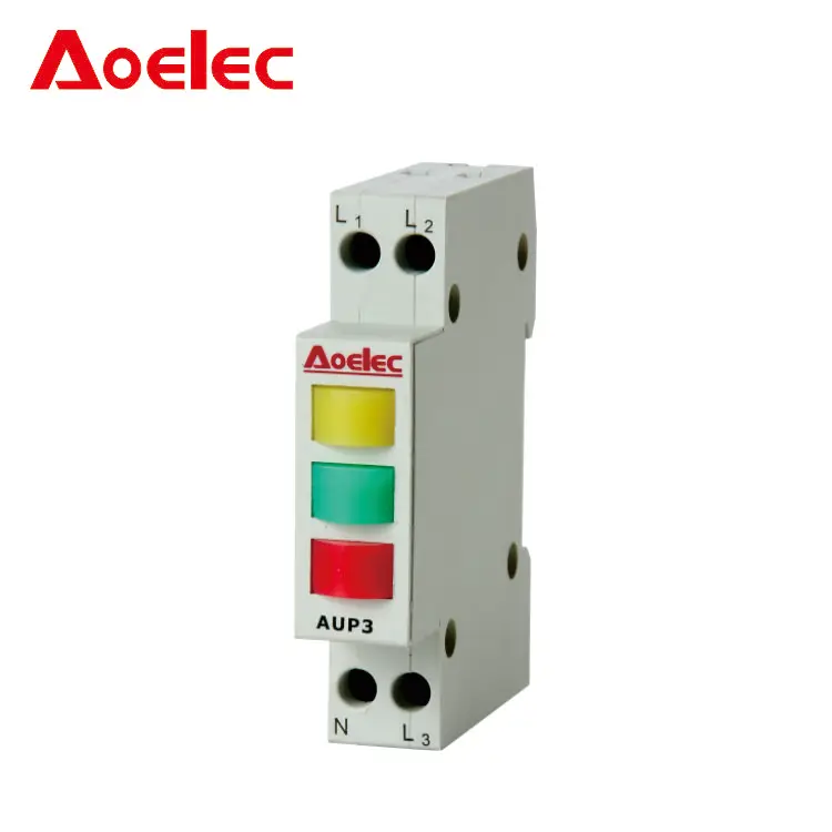 AUP3 din rail mounting led 24V indicator lamp signal lamp