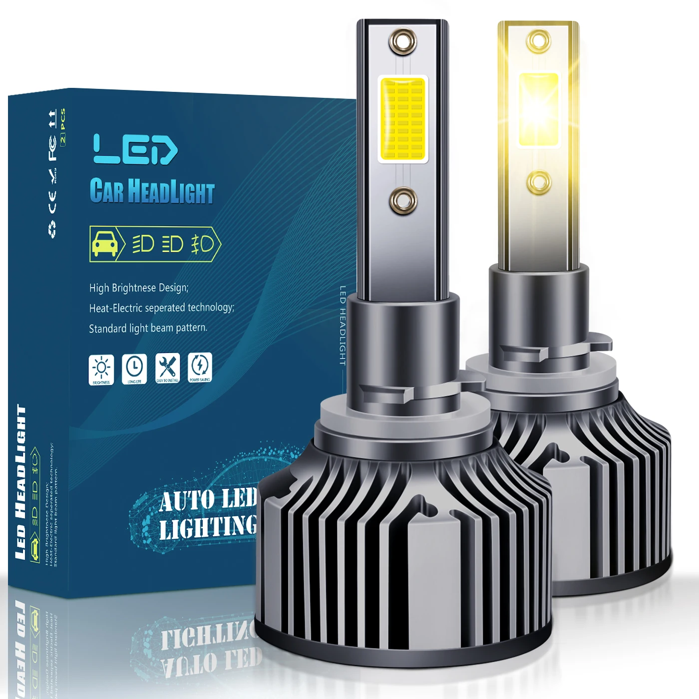 Design custom Factory Supply 45w 8000lm Cob 880 H1 H4 H13 5202 High Power Led Car Headlight Truck