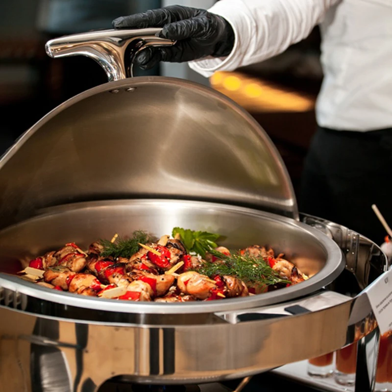 wholesales stainless steel food warmer oval chafing dish buffet for hotel & restaurant