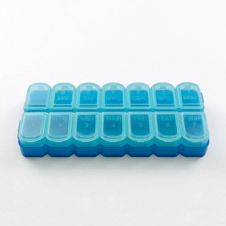 Premium Quality Capsule Holder Organizer Rotating 7 Days Plastic Pill Container for Travel