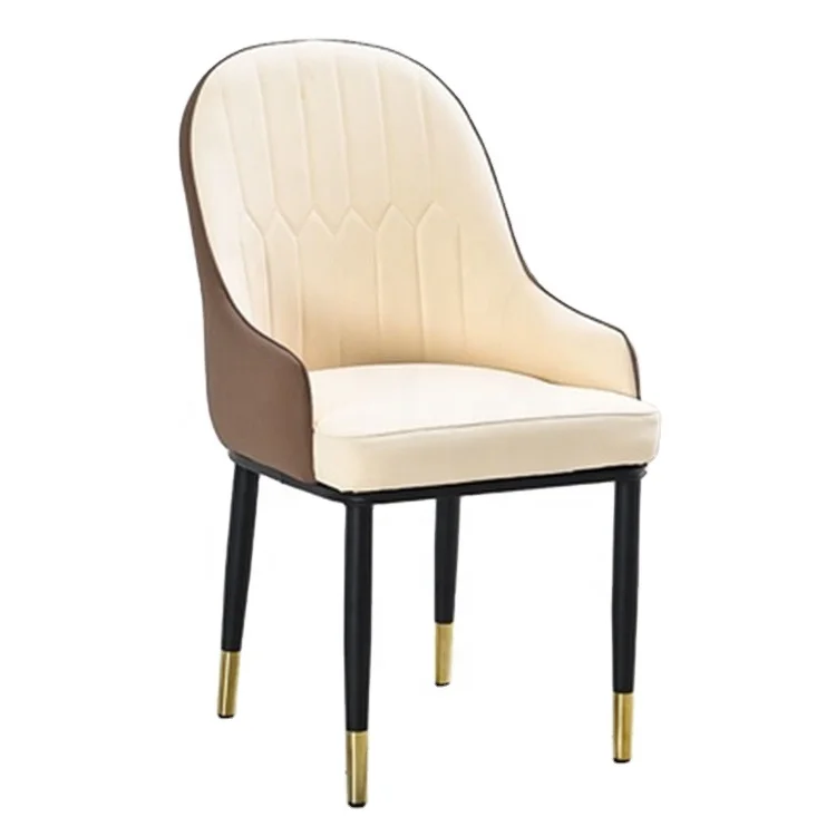 buy living room furniture modern chair cafe chair white leather elegant modern lounge chair in metal and leather from China