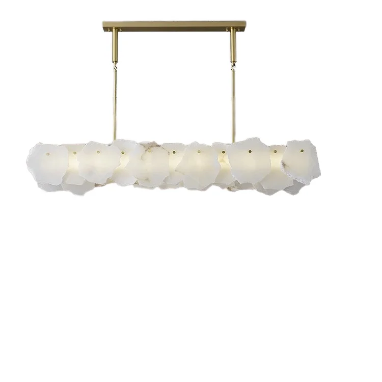 zhongshan high quality luxury marble lights new designer style postmodern all copper alabaster chandelier for home bar