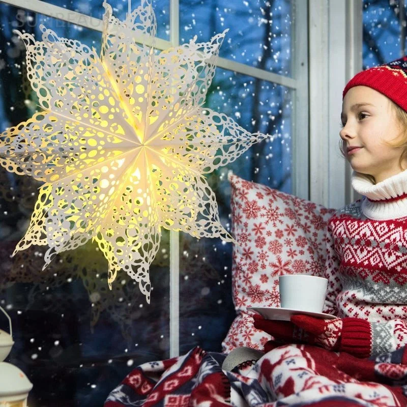 Personalized Christmas Star Snowflake Paper Star Lanterns Wholesale christmas paper star