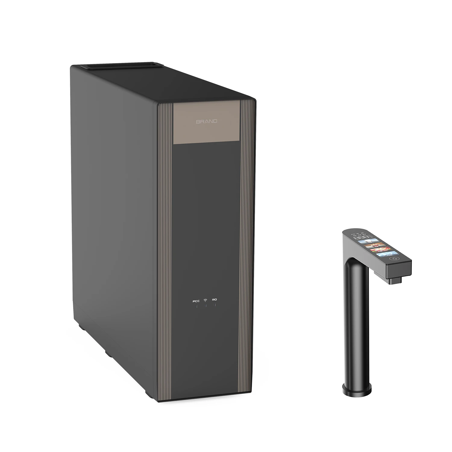 4 In 1 Undersink tankless large flow 3L/m Water filter quick heating cold water filter smart Tap water purifier for commercial