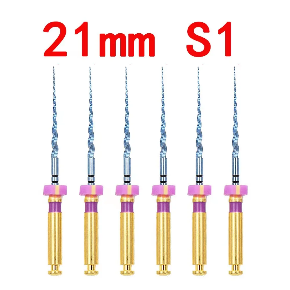 Dental Instruments Heat Activated Niti Blue/Gold Super Rotary Files For Endodontic Motor
