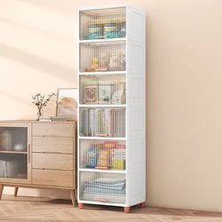 Multi-functional save space plastic storage cabinet pull out storage rack for kitchen bathroom living room