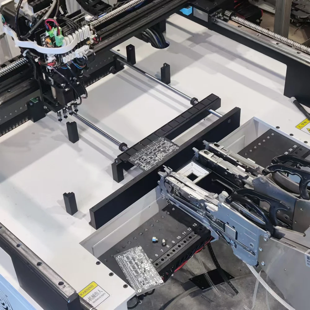 Ex-factory PCB assembly line 4/6 desktop pick-and-place machine 60 pneumatic flying positions
