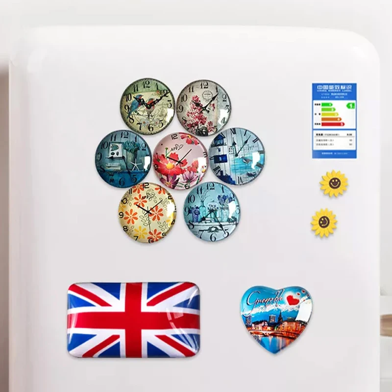 Promotional Gift Customized Logo Printable Refrigerator Sticker Magnets Sublimation Blank Crystal Fridge Magnet