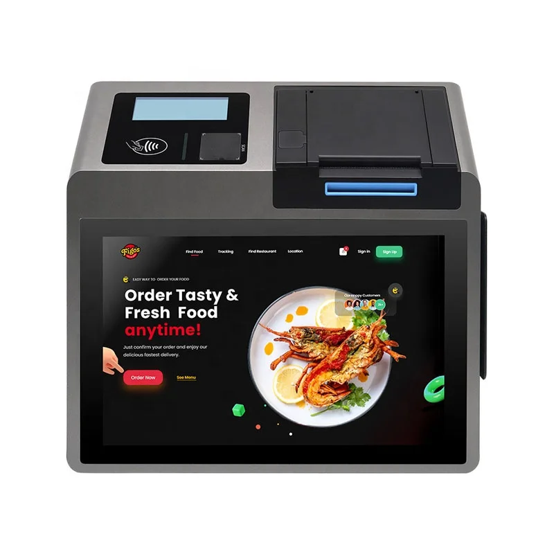 Большой экран Z100 Pos Android 11 0 настольная система продаж оборудование Nfc супермаркет Atm все в одном терминал