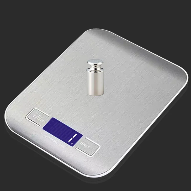 High Accuracy 5kg Digital Kitchen Scale Stainless Steel Glass LED Display Smart Food Measuring Tool Most Popular in Kitchen